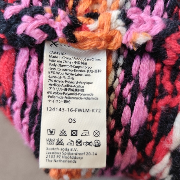 4/$50⭐️Scotch & Soda Maison Scotch Multicolored Wool Hat - Picture 7 of 9